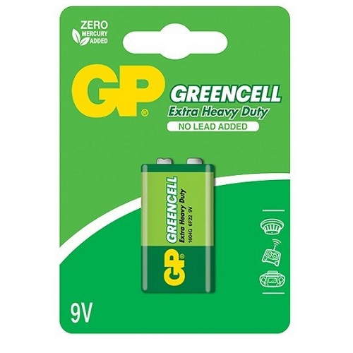 Батарейка GP Greencell 6F22 (крона) 1604G/C1 (10) блист.