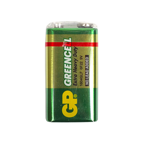 Батарейка GP Greencell 6F22 (крона) 1604G/S1 (10/500) кор.