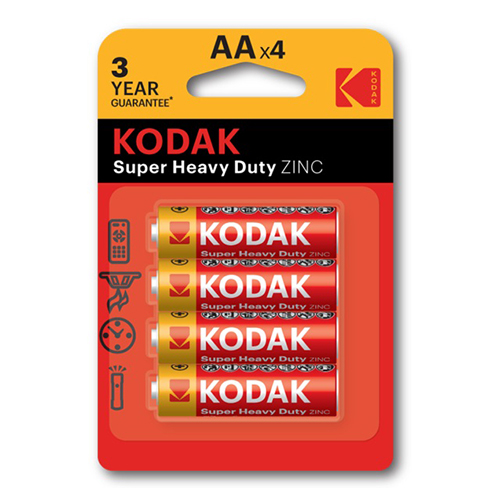 Батарейка Kodak Super HeavyDuty R06 (AA) С4 (80/400) блист.
