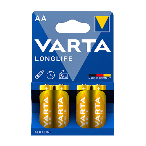 Батарейка VARTA Longlife (Золота) LR06 (AA) C4 (80) блист. (5157)