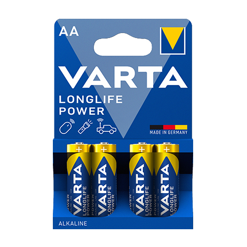 Батарейка VARTA Longlife Power (Синя) LR06 (AA) C4 (80) блист. (9435)