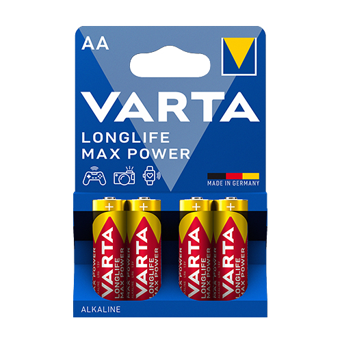 Батарейка VARTA Longlife MAX Power (Червона) LR06 (AA) C4 (80) блист. (5946)