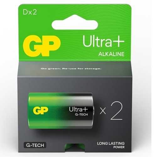 Батарейка GP Alkaline PLUS Ultra LR20 (D) 13AUP/C2 (20) блист.