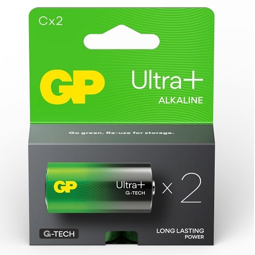 Батарейка GP Alkaline PLUS Ultra LR14 (С) 14AUP/C2 (20) блист.