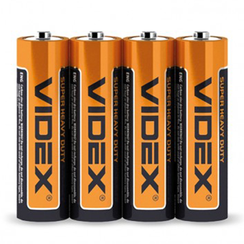 Батарейка VIDEX Super HeavyDuty R06 (AA) S4 (60/1200) кор. 21156