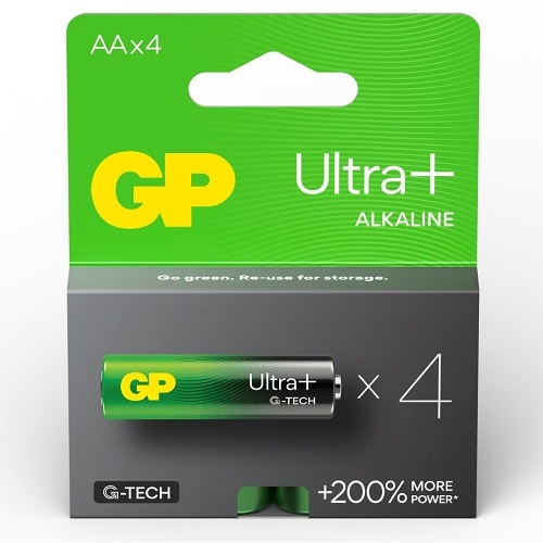 Батарейка GP Alkaline PLUS Ultra LR06 (AA) 15AUP/C4 (40/320) блист.