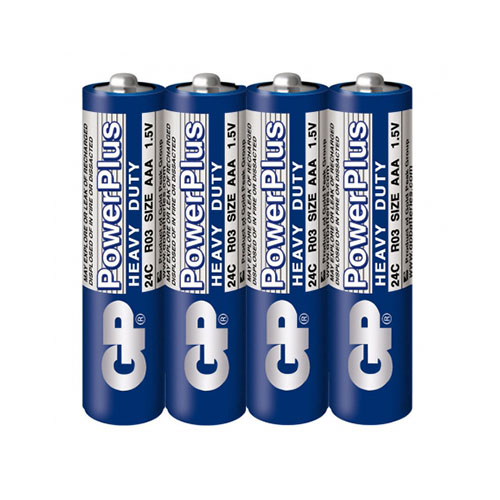 Батарейка GP PowerPlus (Синя) R03 (AAA) 24C/S4 (40) кор.
