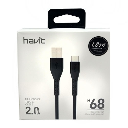 Кабель USB-Type C HAVIT HV-H68 1.8m/2A круглий 24673