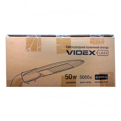 LED ліхтар вуличний VIDEX 50W 5000K 220V (3783) 24003
