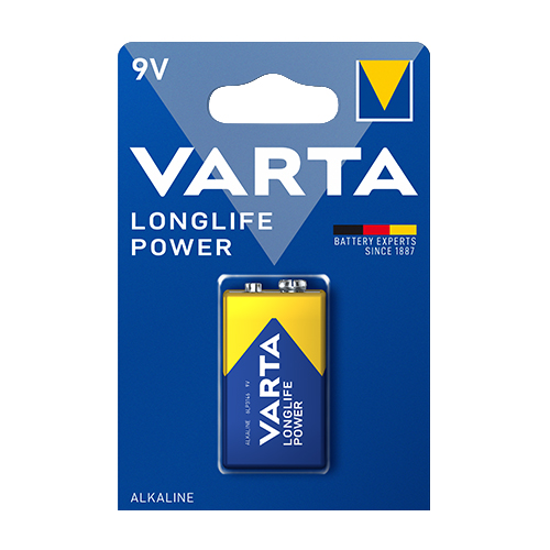 Батарейка VARTA Longlife Power (Синя) 6LR61 (крона) C1 (10) блист. (9862)