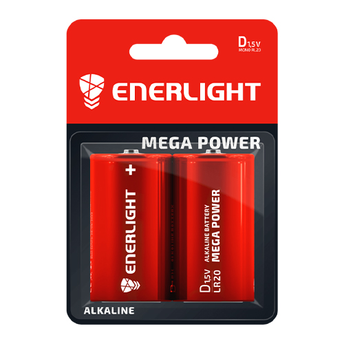 Батарейка Enerlight MEGA Power LR20 (D) C2 (12) блист. 3403
