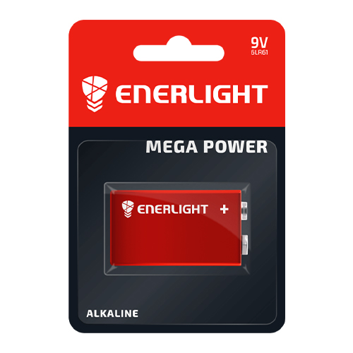 Батарейка Enerlight MEGA Power 6LR61 (крона) C1 (10) блист. 3427