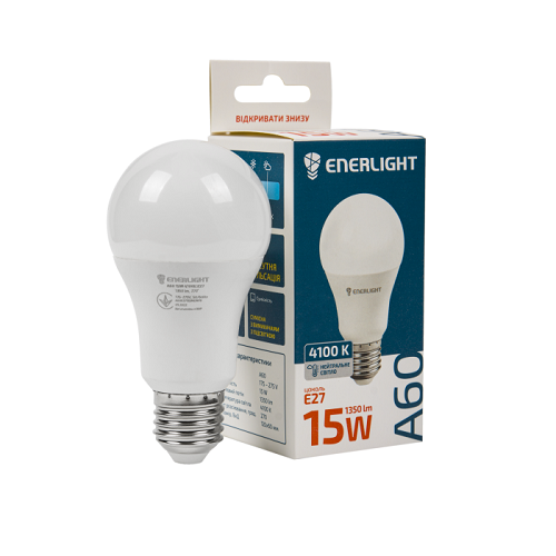 LED лампа ENERLIGHT A60 15Вт 4100K E27 (0020)