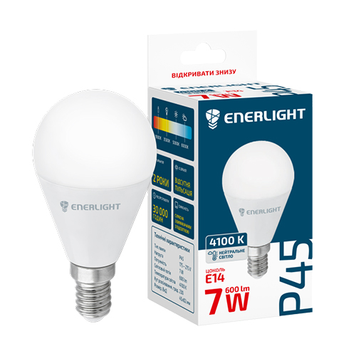 LED лампа ENERLIGHT P45 7Вт 4100K E14 (2796)