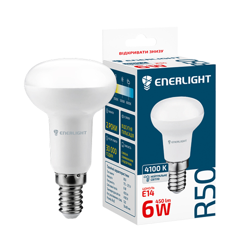 LED лампа ENERLIGHT R50 6Вт 4100K E14 (0365)