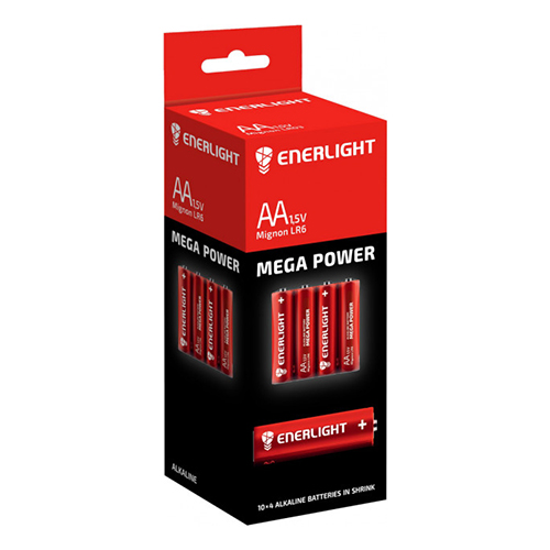 Батарейка Enerlight MEGA Power LR06 (AA) S4 (40/720) кор. 4172