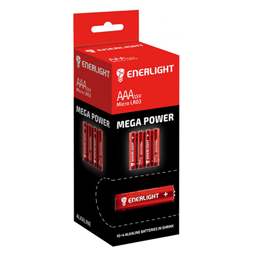 Батарейка Enerlight MEGA Power LR03 (AAA) S4 (40/720) кор. 4141