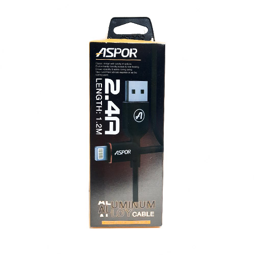Кабель USB Lightning ASPOR A122 1.2m / 2.4A Aluminum Alloy