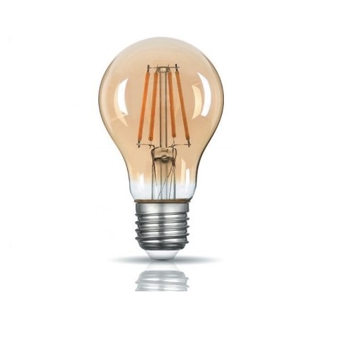 LED лампа TITANUM Filament A60 7W E27 2200K 220V бронза (8702) 25521
