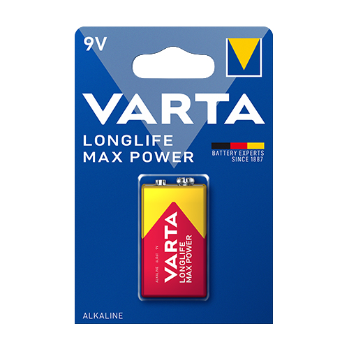 Батарейка VARTA Longlife MAX Power (Червона) 6LR61 (крона) C1 (10) блист. (5612)