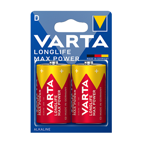 Батарейка VARTA Longlife MAX Power (Червона) LR20 (D) C2 (20) блист. (5520)