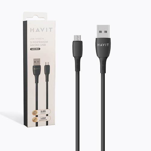 Кабель USB-Micro USB HAVIT HV-CB618C 2A/1м 27128