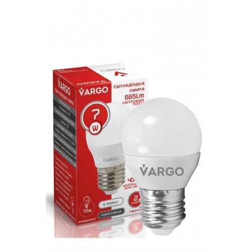 LED лампа VARGO G45 7W 4000K E27 220V (V-110541)