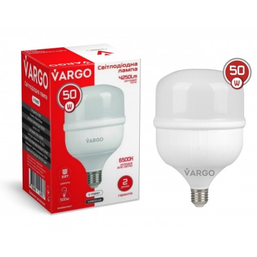 LED лампа VARGO 50W 6500K E27 138*206мм 220V (V-111897)