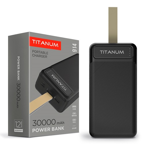 Зарядний пристрій Power Bank TITANUM 914 30000mAh