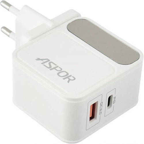 МЗП ASPOR A835 PD (USB/USB-C/3A) без кабелю