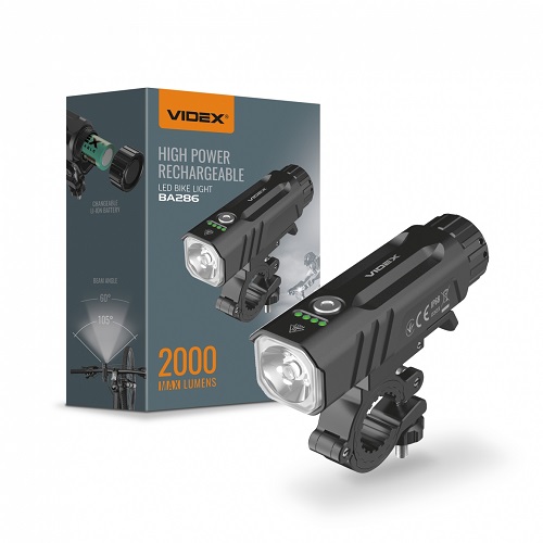 Ліхтарик велосипедний VIDEX VLF-BA286 2000Lm 5000K 27528