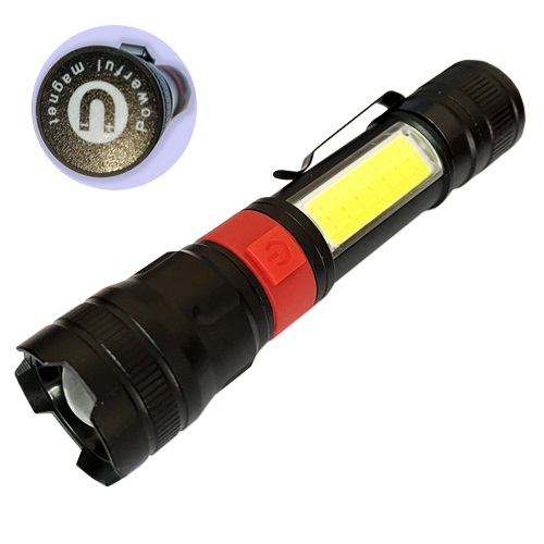 Ліхтарик ACCU/LED №PL-826-P70+COB(white+red)