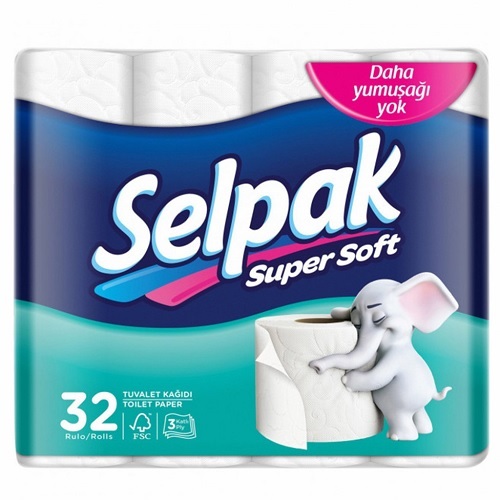 Туалетний папір SELPAK "Super Soft" (32шт/уп; 3шт/міш)