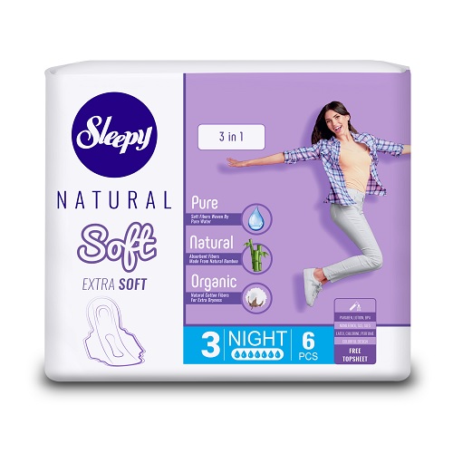 Прокладки гігієнічні Sleepy "Soft" Night-3 (320мм) 6шт (1*24) 9331