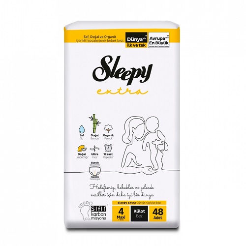 Підгузки дитячі Sleepy "Extra" Maxi-4 (7-14кг) 52шт (1*4) 2255