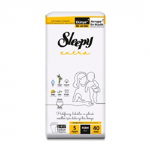 Підгузки дитячі Sleepy "Extra" Junior-5 Velcro (11-18кг) 40шт (1*4) 5592
